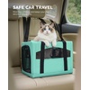 image:imagePecute Cat Carrier Stable Pet Carrier with Privacy PartitionLight Blue  Safe For Car Travel Stable Steel Frame SoftSided Pet Carrier Bag For Dogs And Cats Up To 11lbs Foldable DesignLight Green