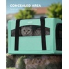 image:imagePecute Cat Carrier Stable Pet Carrier with Privacy PartitionLight Blue  Safe For Car Travel Stable Steel Frame SoftSided Pet Carrier Bag For Dogs And Cats Up To 11lbs Foldable DesignLight Green