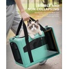 image:imagePecute Cat Carrier Stable Pet Carrier with Privacy PartitionLight Blue  Safe For Car Travel Stable Steel Frame SoftSided Pet Carrier Bag For Dogs And Cats Up To 11lbs Foldable DesignLight Green