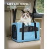 image:imagePecute Cat Carrier Stable Pet Carrier with Privacy PartitionLight Blue  Safe For Car Travel Stable Steel Frame SoftSided Pet Carrier Bag For Dogs And Cats Up To 11lbs Foldable DesignLight Blue