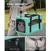 image:imagePecute Cat Carrier Stable Pet Carrier with Privacy PartitionLight Blue  Safe For Car Travel Stable Steel Frame SoftSided Pet Carrier Bag For Dogs And Cats Up To 11lbs Foldable DesignLight Green