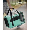image:imagePecute Cat Carrier Stable Pet Carrier with Privacy PartitionLight Blue  Safe For Car Travel Stable Steel Frame SoftSided Pet Carrier Bag For Dogs And Cats Up To 11lbs Foldable DesignLight Green