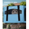 image:imagePecute Cat Carrier Stable Pet Carrier with Privacy PartitionLight Blue  Safe For Car Travel Stable Steel Frame SoftSided Pet Carrier Bag For Dogs And Cats Up To 11lbs Foldable DesignLight Blue