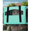 image:imagePecute Cat Carrier Stable Pet Carrier with Privacy PartitionLight Blue  Safe For Car Travel Stable Steel Frame SoftSided Pet Carrier Bag For Dogs And Cats Up To 11lbs Foldable DesignLight Green