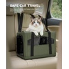 image:imagePecute Cat Carrier Stable Pet Carrier with Privacy PartitionLight Blue  Safe For Car Travel Stable Steel Frame SoftSided Pet Carrier Bag For Dogs And Cats Up To 11lbs Foldable DesignGreen