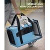 image:imagePecute Cat Carrier Stable Pet Carrier with Privacy PartitionLight Blue  Safe For Car Travel Stable Steel Frame SoftSided Pet Carrier Bag For Dogs And Cats Up To 11lbs Foldable DesignLight Blue