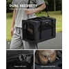 image:imagePecute Cat Carrier Stable Pet Carrier with Privacy PartitionLight Blue  Safe For Car Travel Stable Steel Frame SoftSided Pet Carrier Bag For Dogs And Cats Up To 11lbs Foldable DesignDark Gray Regular
