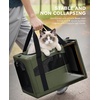 image:imagePecute Cat Carrier Stable Pet Carrier with Privacy PartitionLight Blue  Safe For Car Travel Stable Steel Frame SoftSided Pet Carrier Bag For Dogs And Cats Up To 11lbs Foldable DesignGreen