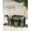 image:imagePecute Cat Carrier Stable Pet Carrier with Privacy PartitionLight Blue  Safe For Car Travel Stable Steel Frame SoftSided Pet Carrier Bag For Dogs And Cats Up To 11lbs Foldable DesignGreen Regular