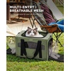 image:imagePecute Cat Carrier Stable Pet Carrier with Privacy PartitionLight Blue  Safe For Car Travel Stable Steel Frame SoftSided Pet Carrier Bag For Dogs And Cats Up To 11lbs Foldable DesignGreen