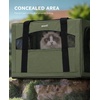 image:imagePecute Cat Carrier Stable Pet Carrier with Privacy PartitionLight Blue  Safe For Car Travel Stable Steel Frame SoftSided Pet Carrier Bag For Dogs And Cats Up To 11lbs Foldable DesignGreen