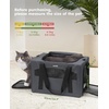 image:imagePecute Cat Carrier Stable Pet Carrier with Privacy PartitionLight Blue  Safe For Car Travel Stable Steel Frame SoftSided Pet Carrier Bag For Dogs And Cats Up To 11lbs Foldable DesignDark Gray Regular