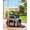 image:imagePecute Cat CarrierTop Expandable Dog Crate for Travel Green  5mm AntiCollapse Steel Frame Soft Mesh Vet Visits Foldable Travel CrateOutdoor Hammock Leakproof Pee Pad amp BowlGrey