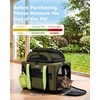 image:imagePecute Cat CarrierTop Expandable Dog Crate for Travel Green  5mm AntiCollapse Steel Frame Soft Mesh Vet Visits Foldable Travel CrateOutdoor Hammock Leakproof Pee Pad amp BowlGreen