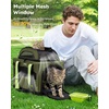 image:imagePecute Cat CarrierTop Expandable Dog Crate for Travel Green  5mm AntiCollapse Steel Frame Soft Mesh Vet Visits Foldable Travel CrateOutdoor Hammock Leakproof Pee Pad amp BowlGreen