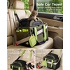 image:imagePecute Cat CarrierTop Expandable Dog Crate for Travel Green  5mm AntiCollapse Steel Frame Soft Mesh Vet Visits Foldable Travel CrateOutdoor Hammock Leakproof Pee Pad amp BowlGreen